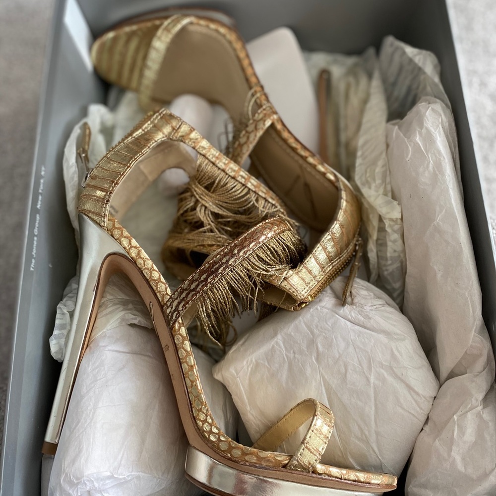 Beautiful Gold Brian Atwood Shoes